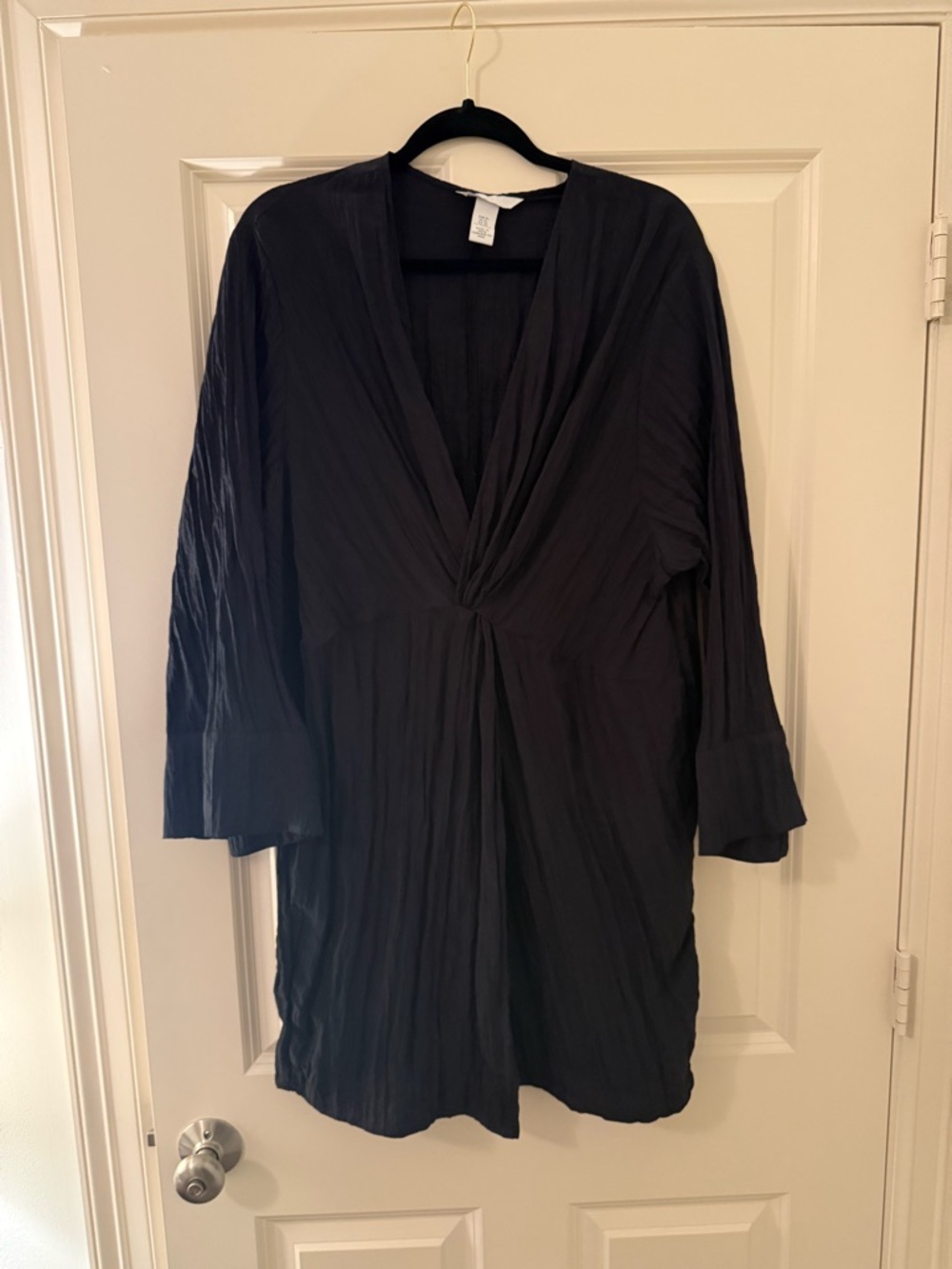 H&M Black Textured Lightweight Tunic